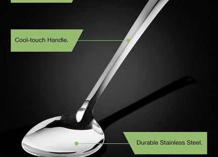 VonShef 10-Piece Kitchen Utensil Set – Stainless Steel with Storage Holder