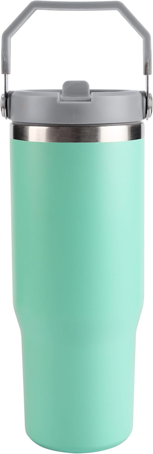 Belle Vous Stainless Steel Tumbler – Insulated Travel Mug – Light Blue