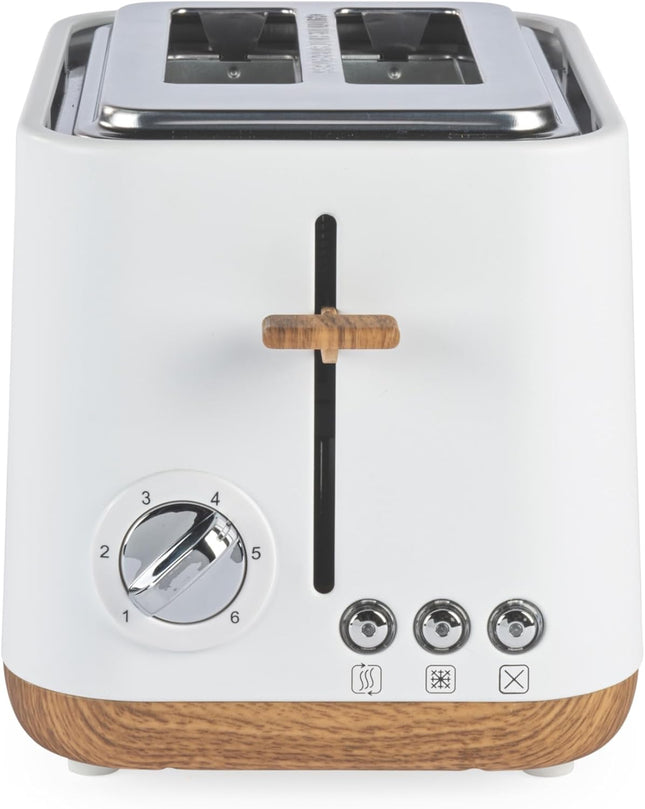 Salter Toronto 2-Slice Toaster – Wide Slot, 6 Browning Levels, White