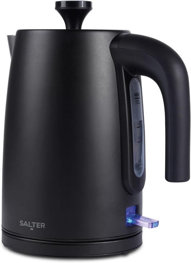 Salter Kuro 1.7L Electric Kettle – 3000W Rapid Boil, Matte Black