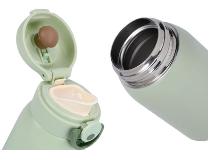 Risipu  Mini Thermos Flask with Straw for Hot and Cold Drinks – 150ml (C-Green)