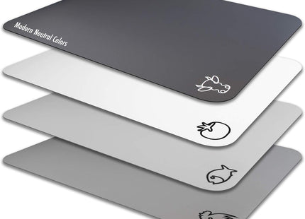 Fotouzy Flexible Plastic Cutting Board Mats – Set of 4, BPA-Free, Dishwasher Safe