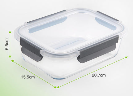 VonShef 5-Piece Glass Food Container Set – 1L Meal Prep Boxes