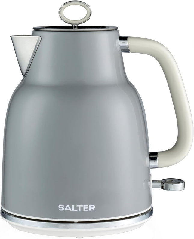 Salter Retro 1.7L Kettle – Grey, 3KW Rapid Boil, Vintage Design