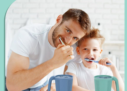 Milaosk 4-Piece Unbreakable Plastic Cups – Reusable 350ml Mugs with Handles