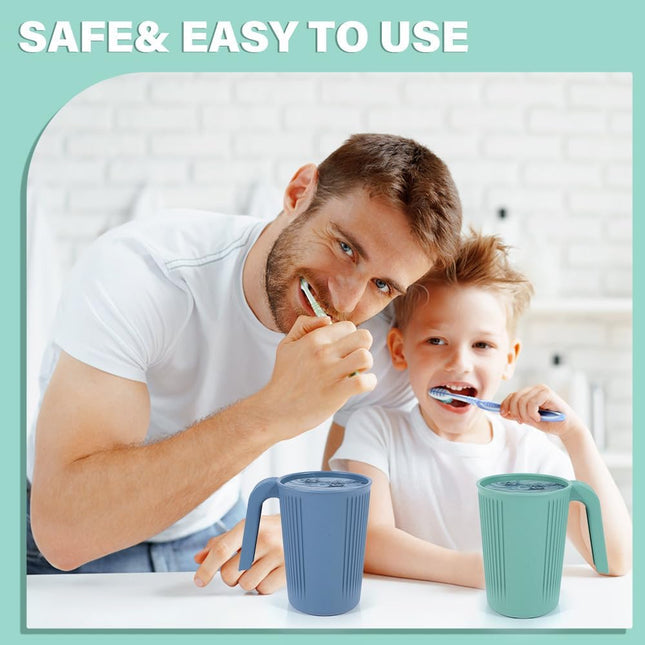 Milaosk 4-Piece Unbreakable Plastic Cups – Reusable 350ml Mugs with Handles