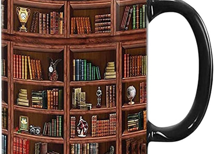 MERIGLARE C Handle Bookshelf Mug – 400ml Ceramic Black Coffee Cup