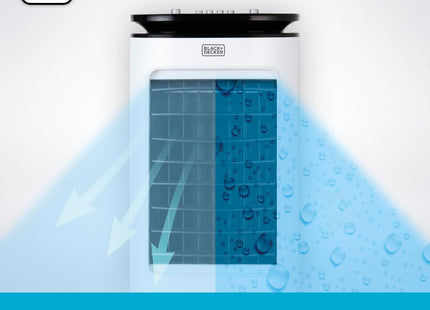 BLACK+DECKER Portable 2-in-1 Air Cooler – 7L Tank, 65W, White (Used)