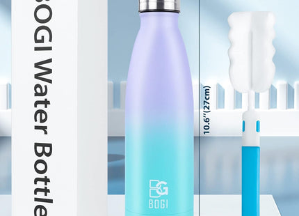 BOGI Insulated Water Bottle – 500ml Stainless Steel, Leakproof, Mint
