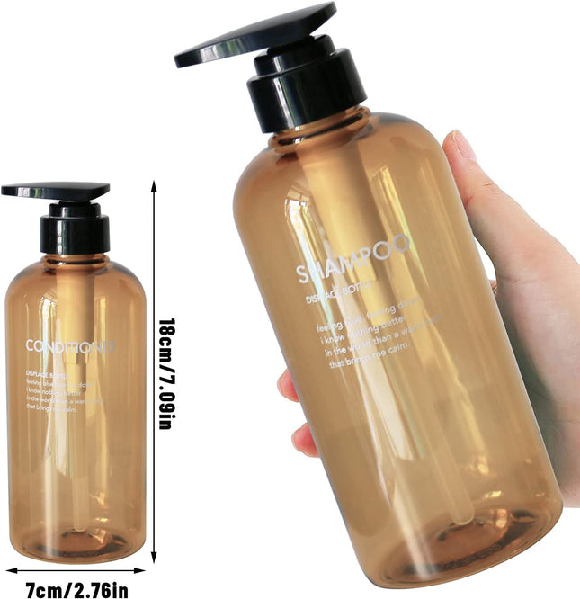 HANQIAN 3 Pack 500ml Empty Shampoo Bottles – Plastic Soap Dispensers