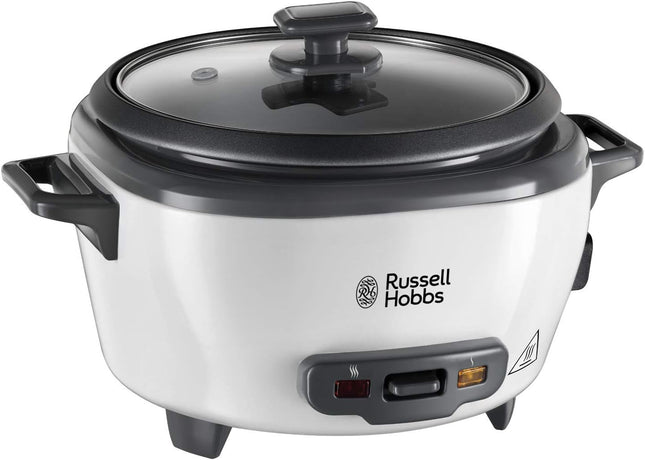 Russell Hobbs 6 Portion Rice Cooker – 0.8L, Steamer Basket, 300W