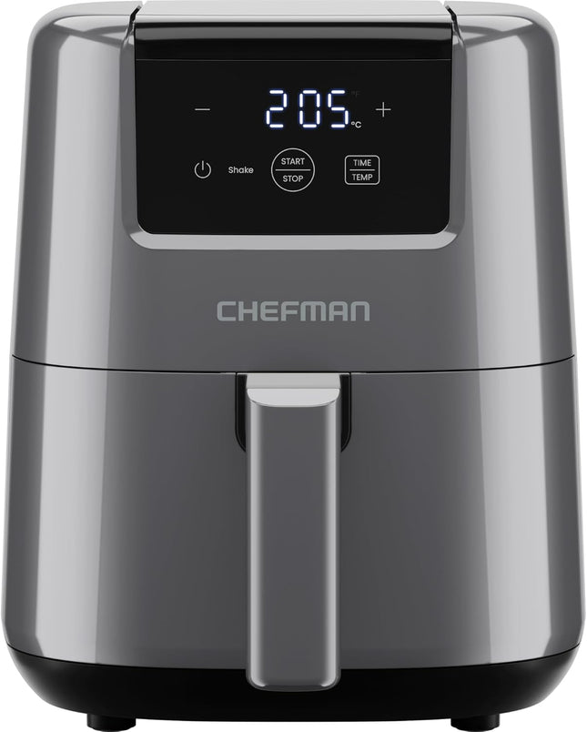 CHEFMAN TurboFry Touch 2L Air Fryer – Compact Digital Air Cooking in Grey