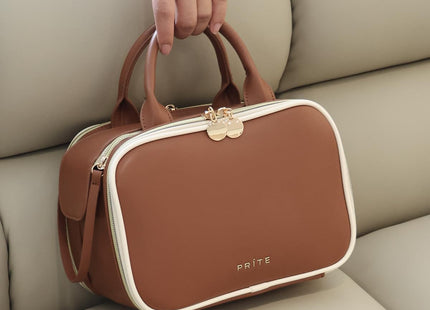 Prite Makeup Bag – Large Capacity Travel Cosmetic Bag with Side Openings