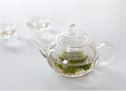 GOLDBEARUK Clear Glass Teapot with Infuser – 250ml Small Glass Teapot