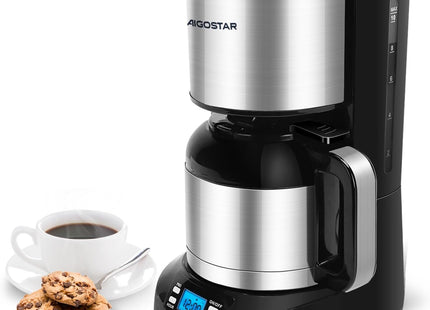 Aigostar Filter Coffee Maker – 1.2L Programmable Drip Coffee Machine