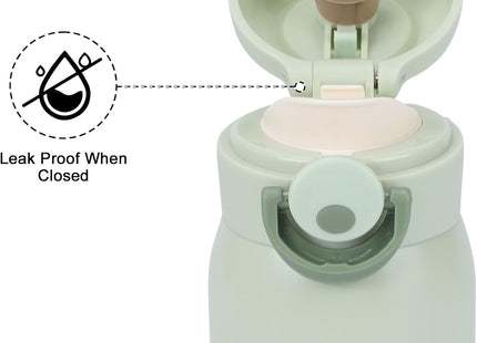 Risipu  Mini Thermos Flask with Straw for Hot and Cold Drinks – 150ml (C-Green)