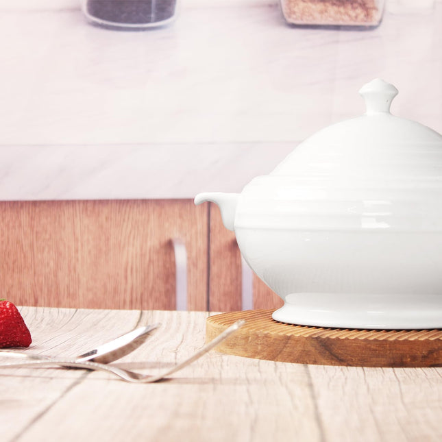 jinsongdafa Porcelain Casserole Dish Set with Lids & Spoon – 2600ml