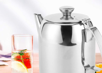 New Hill Stainless Steel Teapot – 20oz Cold Water Kettle with Flip Lid