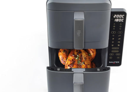 Salter VertiLayer Stackable Air Fryer – 9L Dual Drawer, 4-Layer Cooking, 2400W