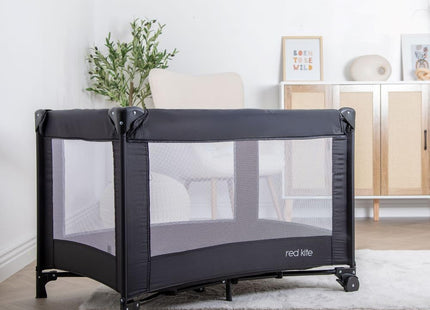 Red Kite Sleep Tight Travel Cot – Lightweight, Compact & Easy-Fold, Black