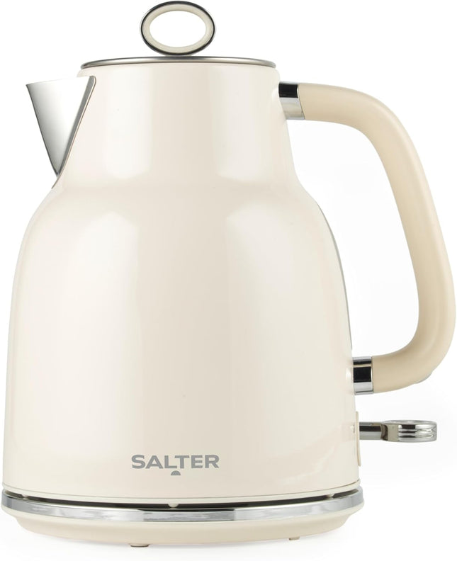 Salter Retro Cream Electric Kettle – 1.7L Rapid Boil 3kW, Vintage Design