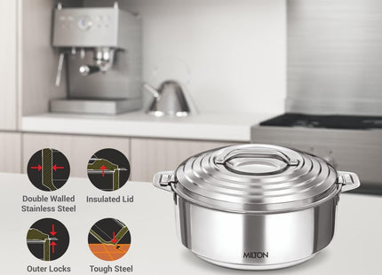 MILTON Galaxia 1000 Insulated Stainless Steel Casserole – 1.25L