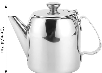New Hill Stainless Steel Teapot – 20oz Cold Water Kettle with Flip Lid