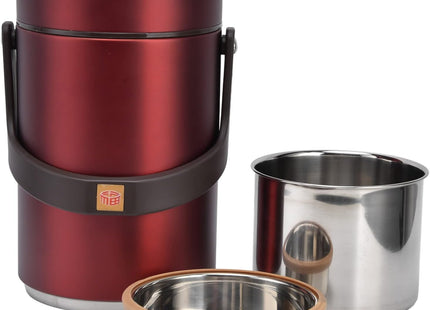 Fulaijia 3-Tier Stainless Steel Thermal Lunch Box for Hot/Cold Meals – 2300ml