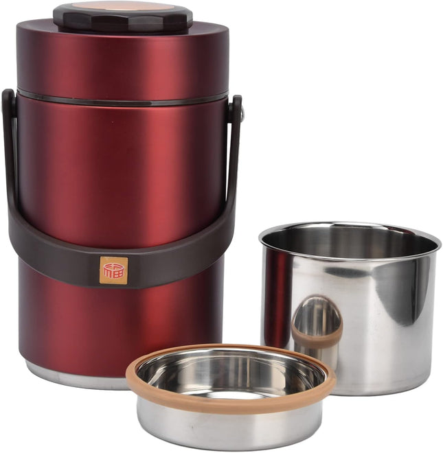 Fulaijia 3-Tier Stainless Steel Thermal Lunch Box for Hot/Cold Meals – 2300ml