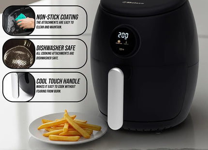 Belaco 2L Digital Air Fryer – Rapid Air Cooking with Timer & Adjustable Temperature