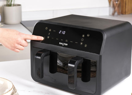 Salter Dual View Air Fryer – 7L Family Size, Removable Divider, 2300W