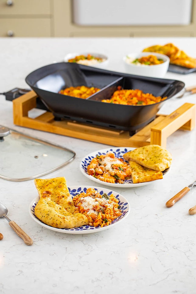 Princess Multi Cook Tabletop Cooker & Buffet Server – 4L, 1600W, Bamboo Stand