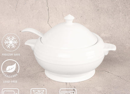 jinsongdafa Porcelain Casserole Dish Set with Lids & Spoon – 2600ml