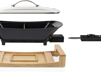 Princess Multi Cook Tabletop Cooker & Buffet Server – 4L, 1600W, Bamboo Stand