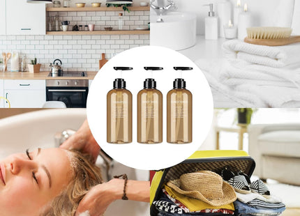 HANQIAN 3 Pack 500ml Empty Shampoo Bottles – Plastic Soap Dispensers