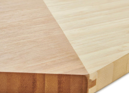 VonShef Bamboo Cheese Board – Geometric Hexagonal Serving Board