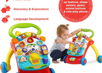 VTech First Steps Baby Walker – 2-in-1 Push Along Activity Walker
