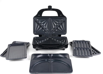 Salter 4-In-1 Snack Maker – Toastie, Waffle, Panini & Omelette Maker, 900W