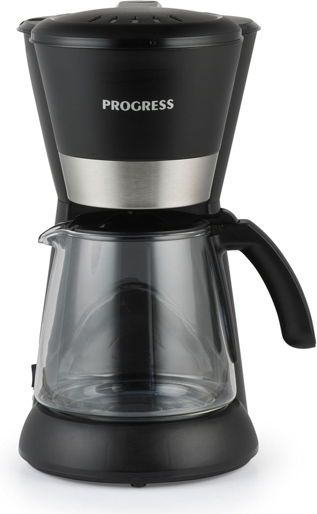 PROGRESS Filter Coffee Machine – 1.5L Coffee Maker, 1080W, Black - Used