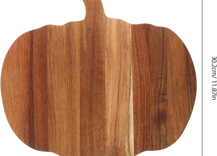 Amosfun Pumpkin-Shaped Wooden Chopping Board – Rustic Serving & Cutting Board