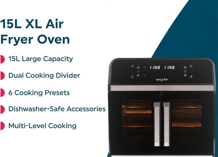 Salter XL Air Fryer Oven – 15L Dual Zone with Rotisserie, 2300W - Used