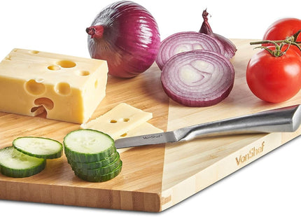 VonShef Bamboo Cheese Board – Geometric Hexagonal Serving Board
