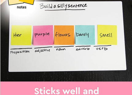 Post-it Notes – Assorted Neon Colours, 38mm x 51mm (3 Pads, 100 Sheets Each)