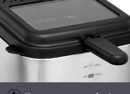 VonShef 1.5L Deep Fat Fryer – Stainless Steel Compact Fryer