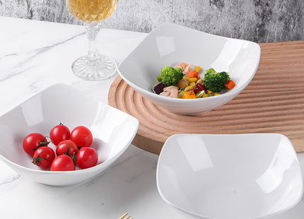 Sightday 4PCS Ceramic Pasta Bowls – White Dinner Plate Set