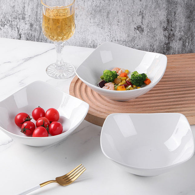 Sightday 4PCS Ceramic Pasta Bowls – White Dinner Plate Set