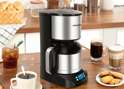 Aigostar Filter Coffee Maker – 1.2L Programmable Drip Coffee Machine