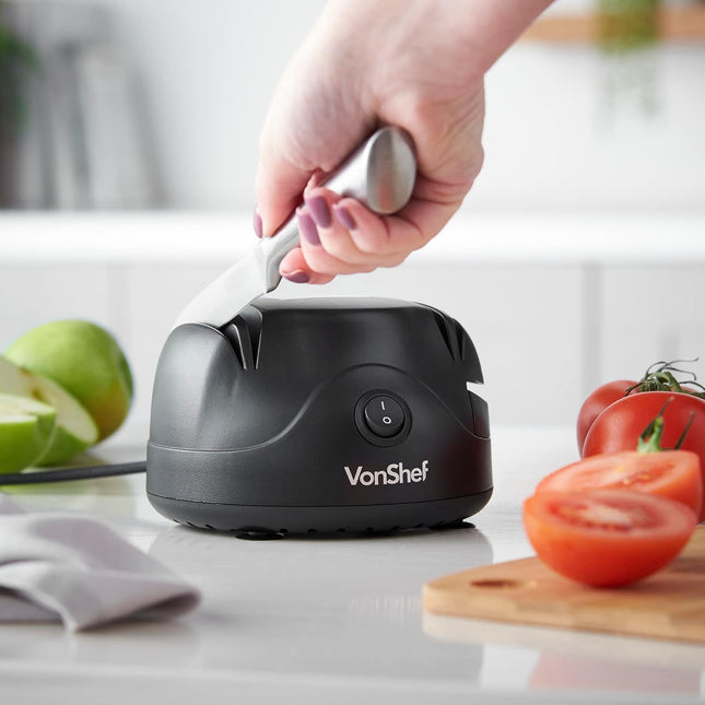 VonShef Electric Knife Sharpener – Scissor Sharpener with Screwdriver Groove