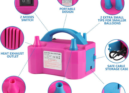 Electric Balloon Pump – Dual Nozzle 600W Balloon Inflator
