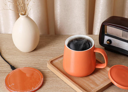 Kazumi Self-Heating Ceramic Mug – 130°F Smart Cup with 15W Wireless Charger